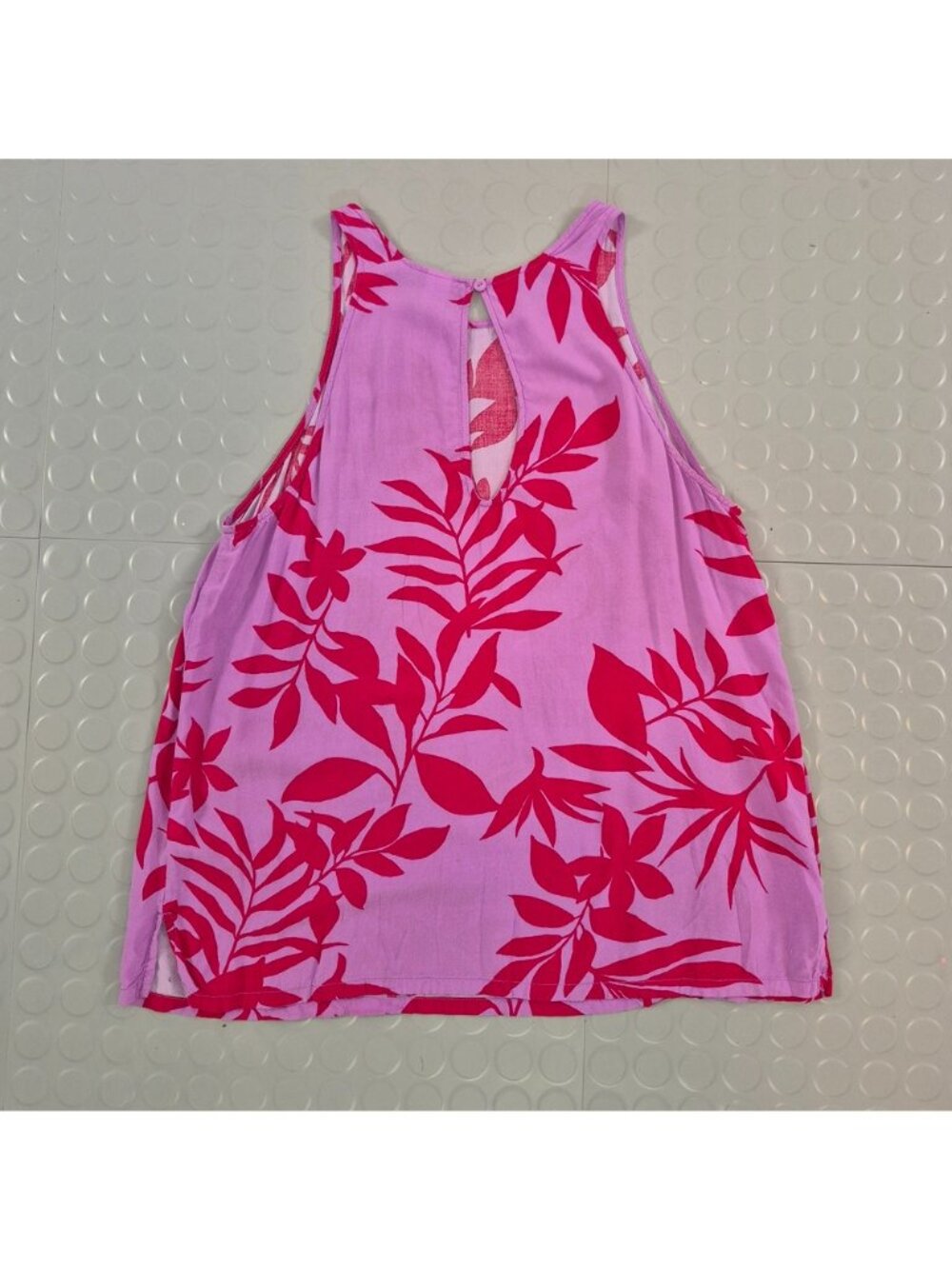 Old Navy Women's Floral Print Pink & Red Sleeveless Top Size L - Picture 8 of 8